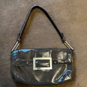 Beautiful brown baguette style Alfani leather purse